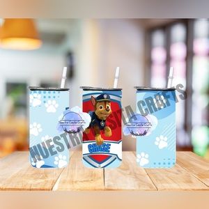 Kids 2 in 1 Chase paw print tumbler